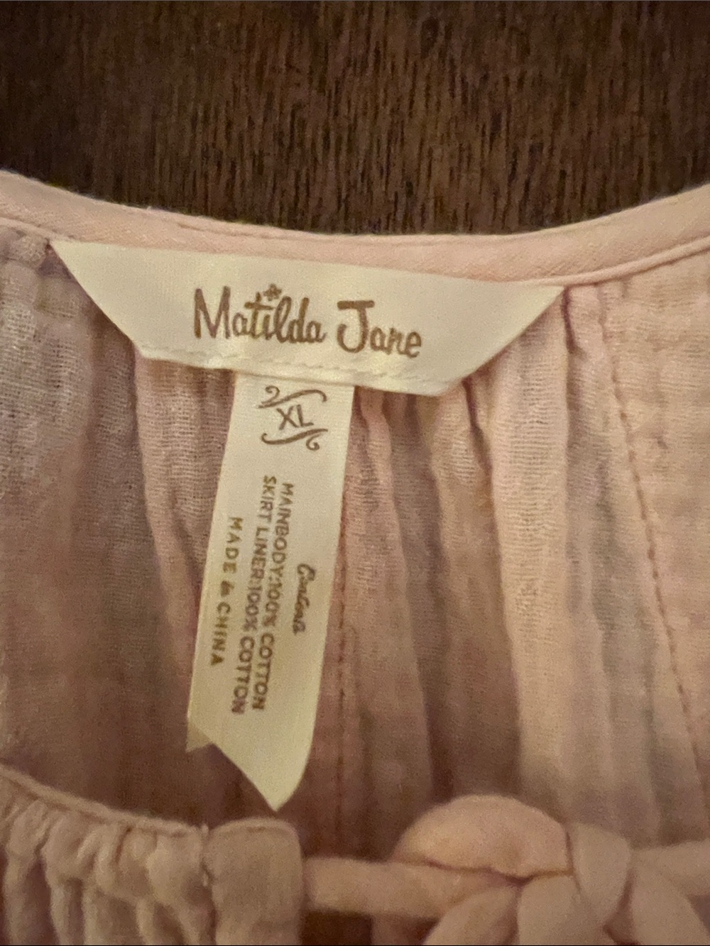 This is a Matilda Jane extra large 100% cotton peasant shirt - Picture 2 of 5